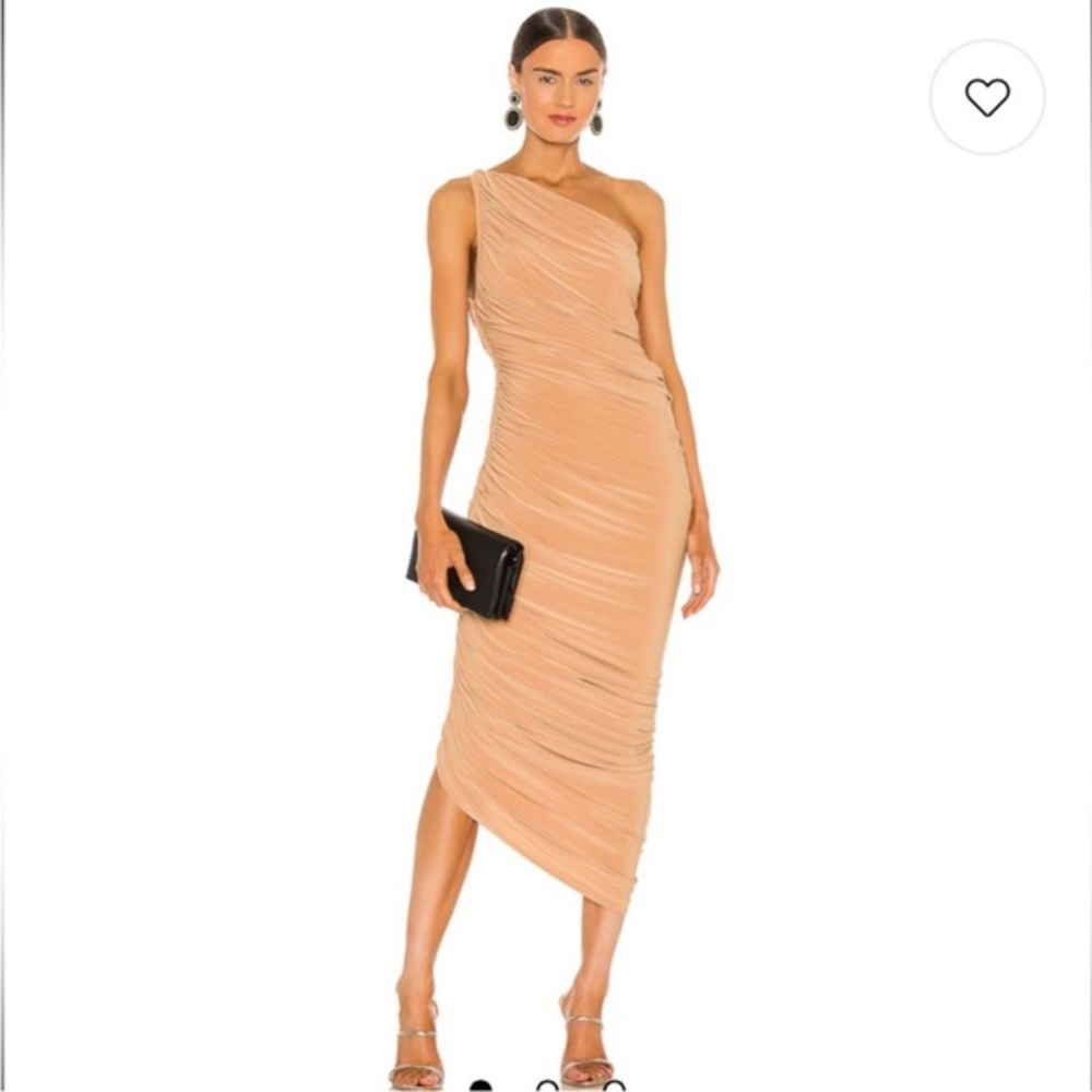 Norma Kamali Dress Diana Maxi One Shoulder in Nude
